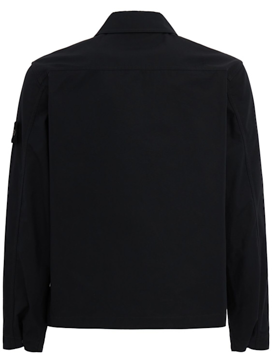 Stone Island: Logo cotton zip-up overshirt
