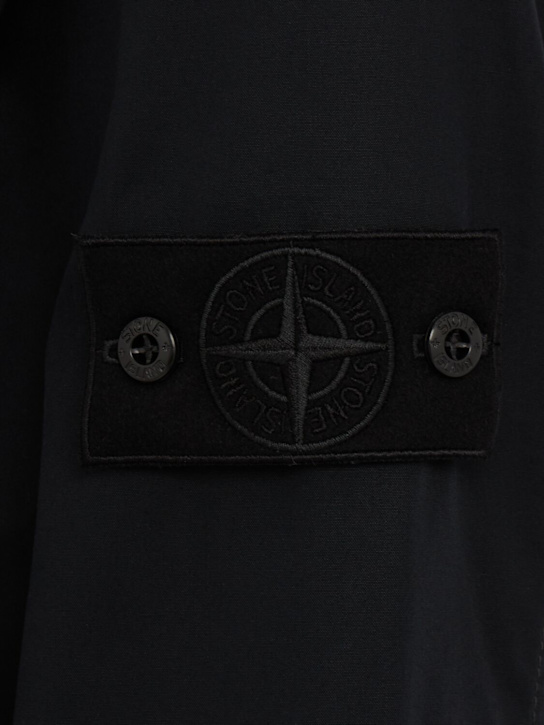 Stone Island: Logo cotton zip-up overshirt