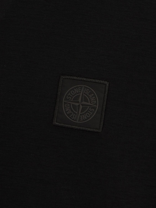 Stone Island: Logo patch cotton t-shirt