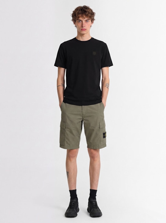 Stone Island - Logo patch cotton t-shirt