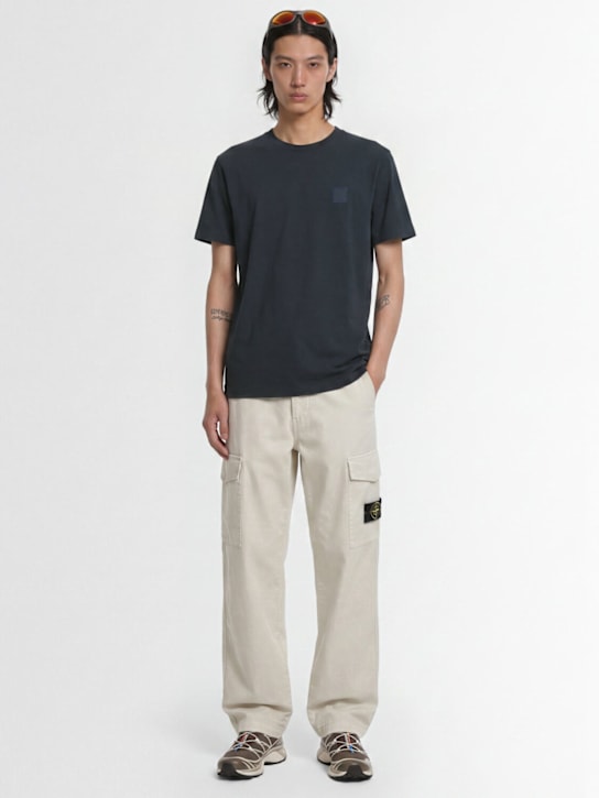 Stone Island - Logo patch cotton t-shirt