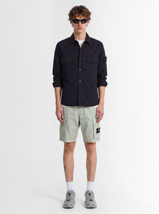 Stone Island: Cotton & linen overshirt