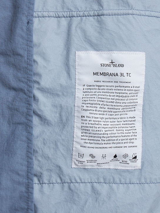Stone Island: Logo patch nylon short parka