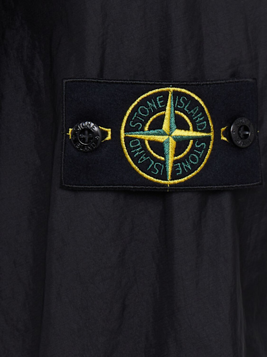 Stone Island: Logo patch nylon short parka