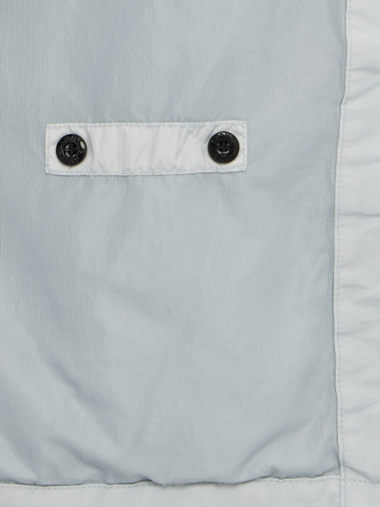 Stone Island: Logo patch nylon zip-up hooded jacket