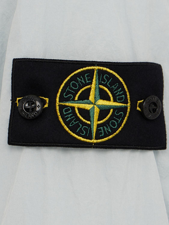Stone Island: Logo patch nylon zip-up hooded jacket