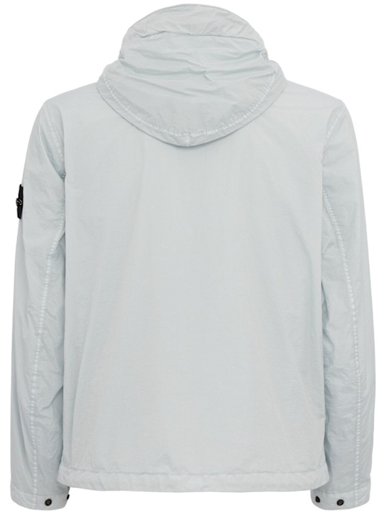 Stone Island: Logo patch nylon zip-up hooded jacket