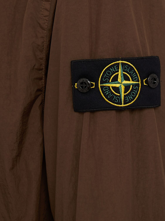Stone Island: Logo patch nylon zip-up hooded jacket