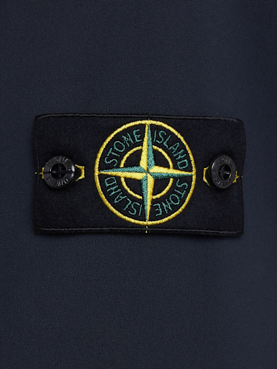 Stone Island: Logo tech blend hooded jacket
