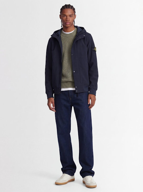 Stone Island - Logo tech blend hooded jacket