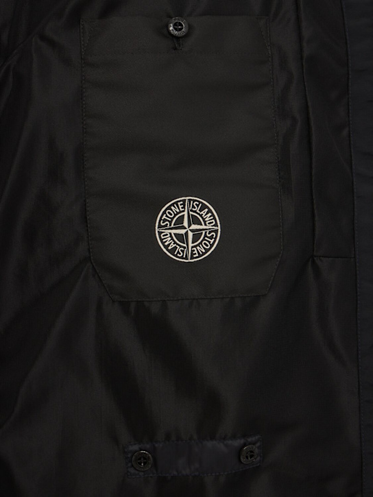 Stone Island: Logo nylon casual jacket