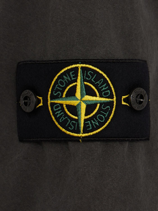 Stone Island: Logo cotton short sleeved shirt