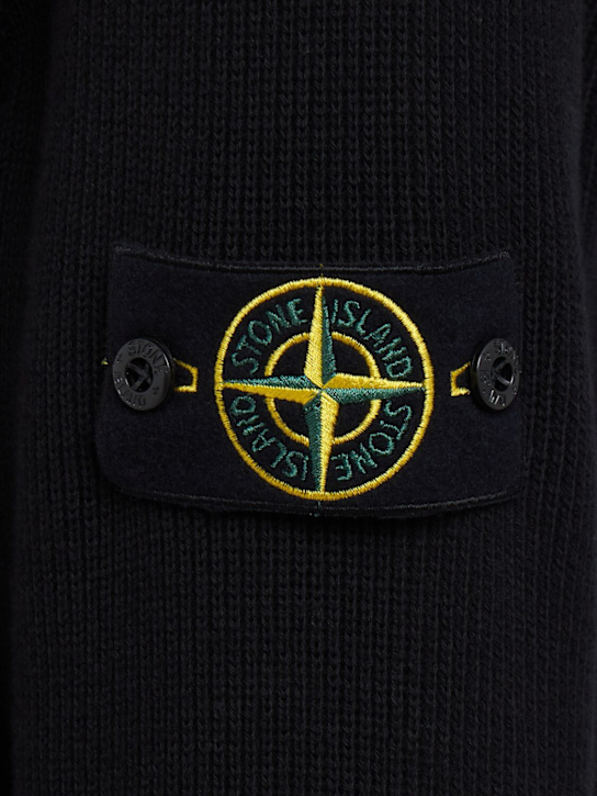 Stone Island: Logo cotton crewneck sweater