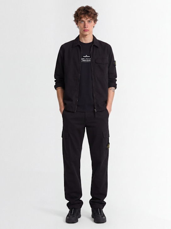 Stone Island - Logo cotton regular pants