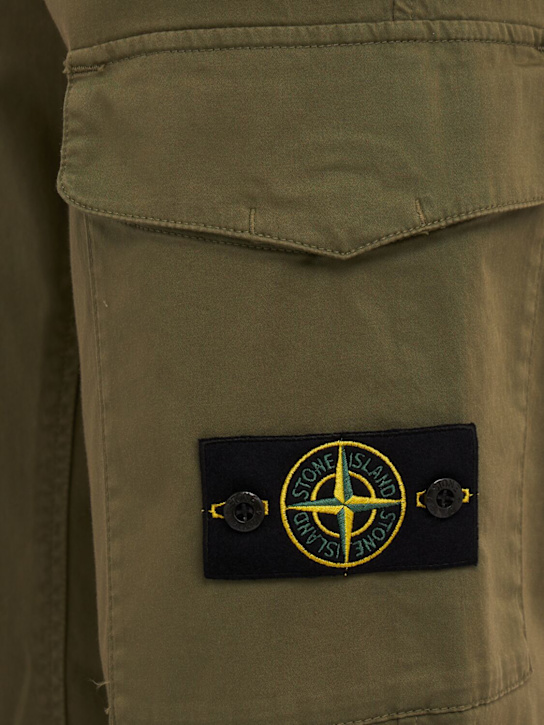 Stone Island: Logo cotton regular pants