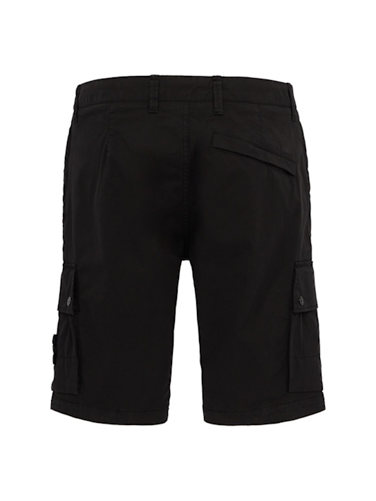 Stone Island: Logo cotton slim shorts
