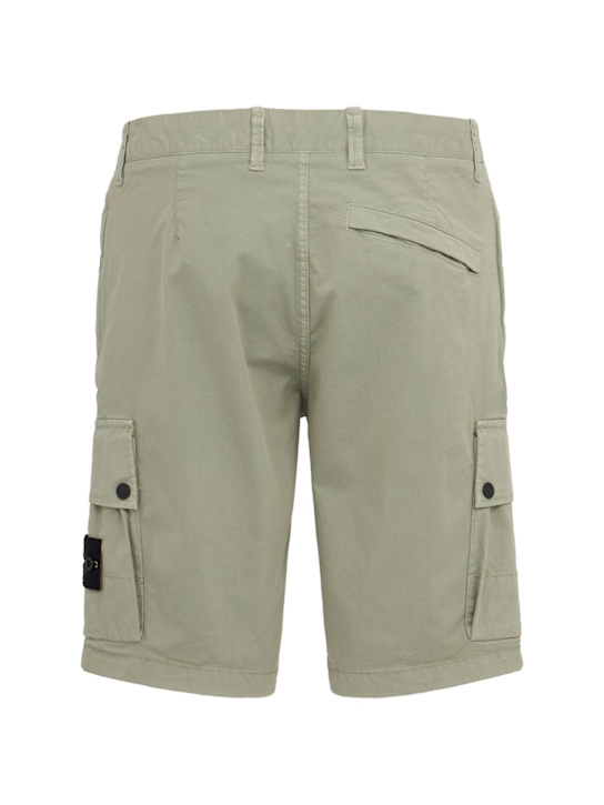 Stone Island: Logo cotton slim shorts