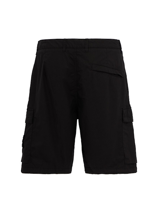 Stone Island: Logo cotton regular shorts