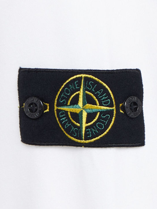 Stone Island: Logo cotton crewneck sweatshirt