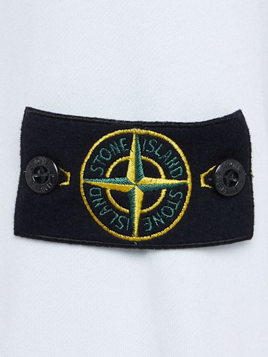 Stone Island: Logo cotton crewneck sweatshirt