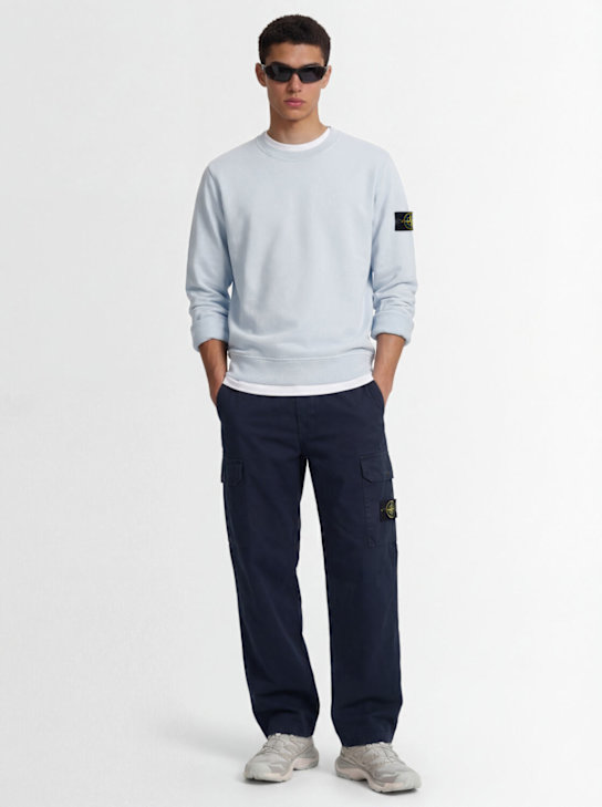Stone Island - Logo cotton crewneck sweatshirt