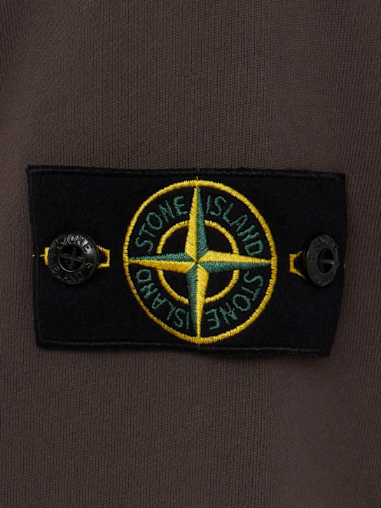 Stone Island: Logo cotton crewneck sweatshirt