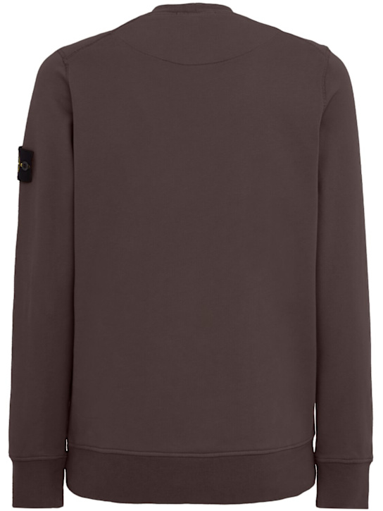 Stone Island: Logo cotton crewneck sweatshirt