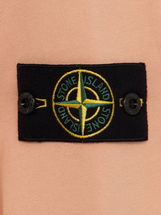 Stone Island: Logo cotton crewneck sweatshirt