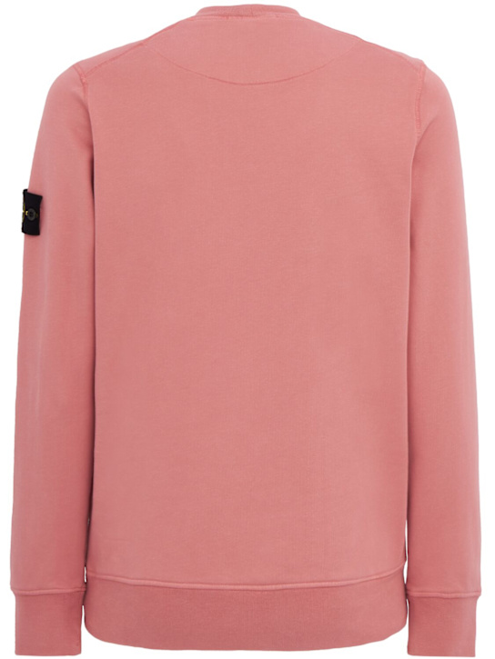 Stone Island: Logo cotton crewneck sweatshirt