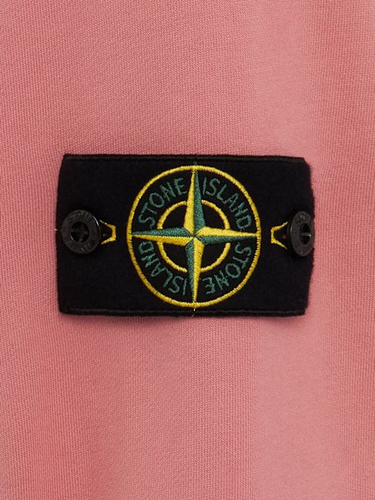 Stone Island: Logo cotton crewneck sweatshirt