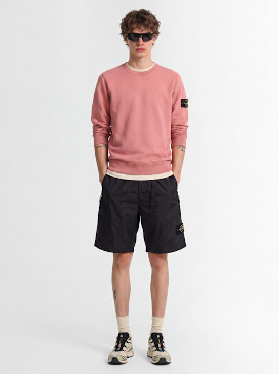 Stone Island - Logo cotton crewneck sweatshirt