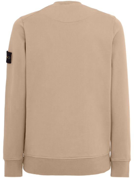 Stone Island: Logo cotton crewneck sweatshirt