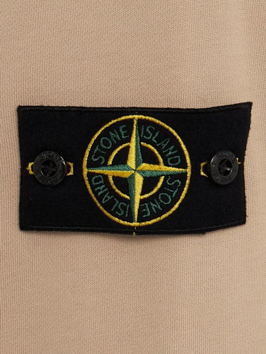 Stone Island: Logo cotton crewneck sweatshirt