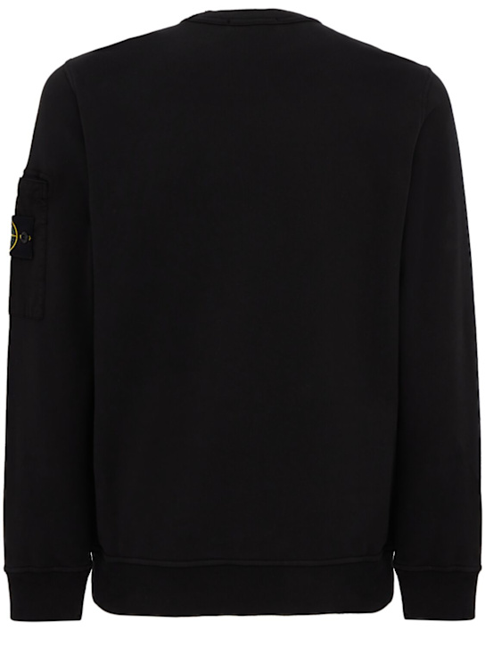 Stone Island: Logo cotton crewneck sweatshirt