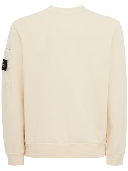 Stone Island: Logo cotton crewneck sweatshirt