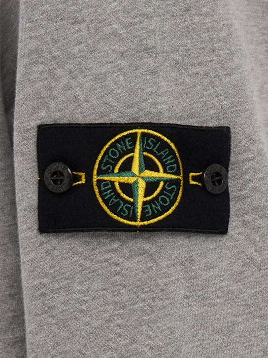 Stone Island: Logo cotton crewneck sweatshirt