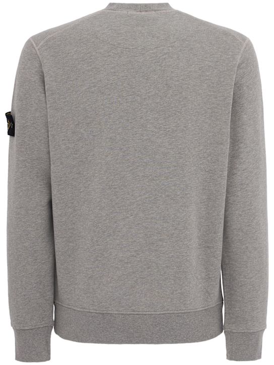 Stone Island: Logo cotton crewneck sweatshirt