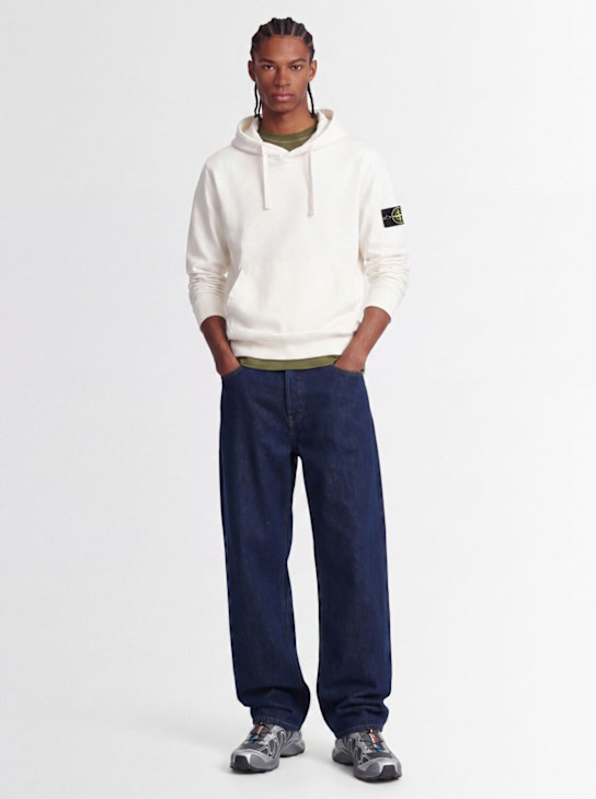 Stone Island - Logo cotton hoodie