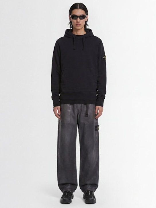 Stone Island: Logo cotton hoodie