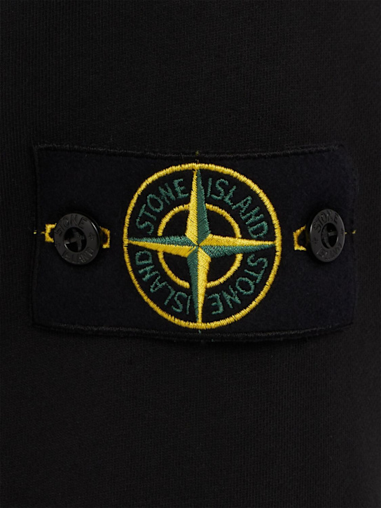 Stone Island: Logo cotton hoodie