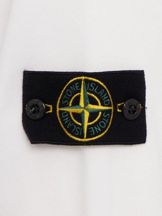 Stone Island: Logo cotton zip hoodie