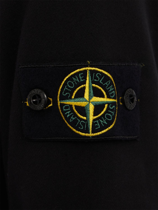 Stone Island: Logo cotton zip hoodie