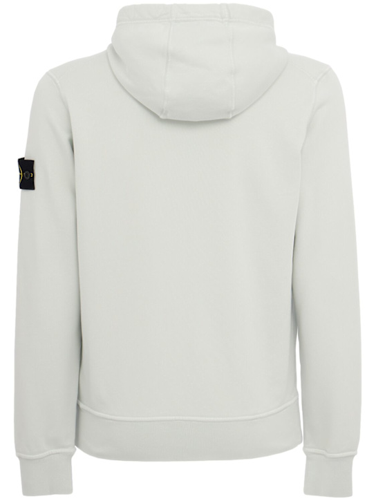 Stone Island: Logo cotton zip hoodie