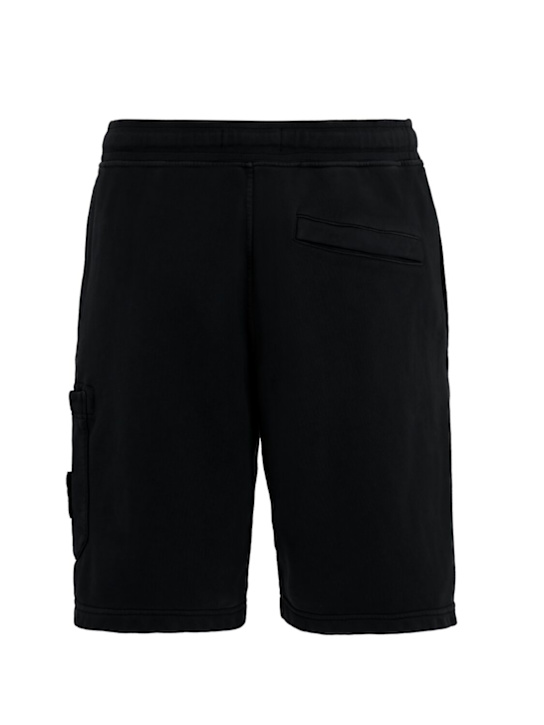 Stone Island: Logo cotton sweat shorts