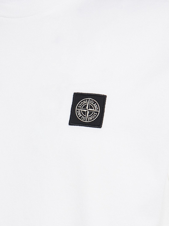 Stone Island: Logo patch cotton t-shirt
