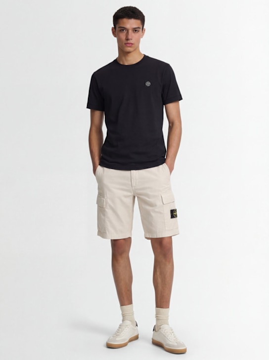 Stone Island: Logo patch cotton t-shirt
