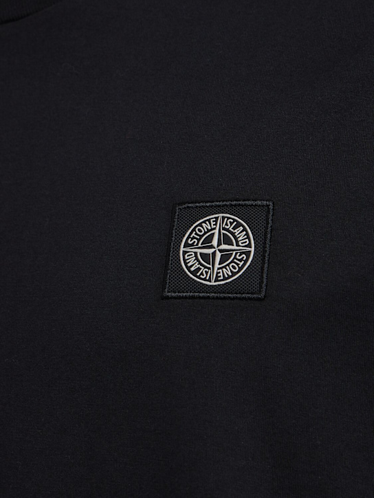 Stone Island: Logo patch cotton t-shirt