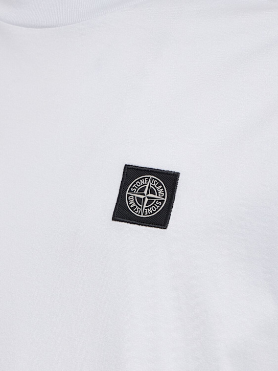 Stone Island: Logo patch cotton t-shirt