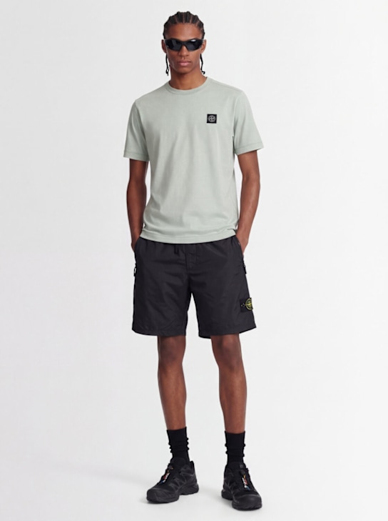 Stone Island - Logo patch cotton t-shirt
