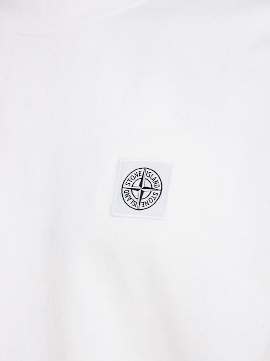 Stone Island: Logo patch cotton t-shirt